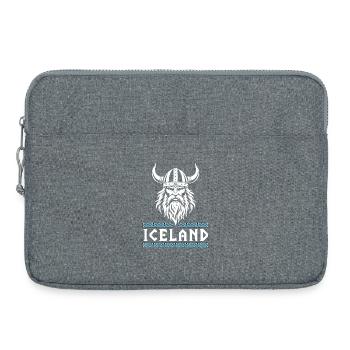 Island Wikinger Helm Nordisch Odin Design Motiv - Laptoptasche 15" - Grau meliert - Vorne