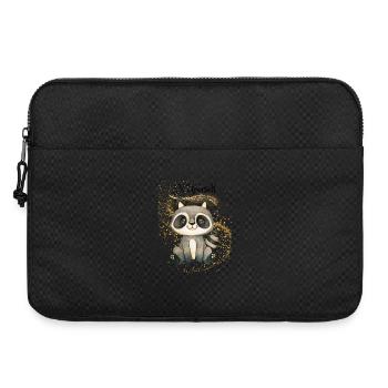 Raton laveur mignon sur paillettes - Sacoche pour ordinateur portable 15 pouces - noir - Devant
