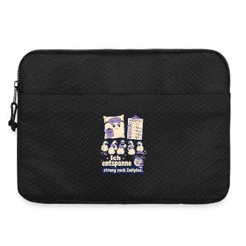 Ich entspanne streng nach Zeitplan - Laptoptasche 15" - Schwarz - Vorne