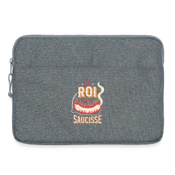 Le Roi de la Saucisse - Sacoche pour ordinateur portable 15 pouces - gris chiné - Devant