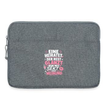 Eine heiratet. Der Rest glänzt nur mit Sekt - Laptoptasche 15" - Grau meliert - Vorne