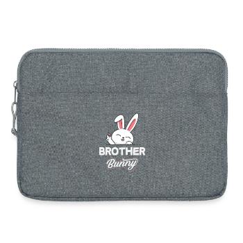 Joyeuse Pâques, douce chasse aux œufs du lapin, œufs de Pâques - Sacoche pour ordinateur portable 15 pouces - gris chiné - Devant