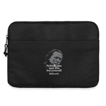 Citation de Charles Bukowski sur l’autonomie - Sacoche pour ordinateur portable 15 pouces - noir - Devant