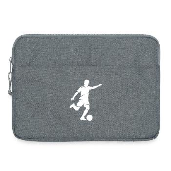 Footballeur Silhouette Soccer - Sacoche pour ordinateur portable 15 pouces - gris chiné - Devant