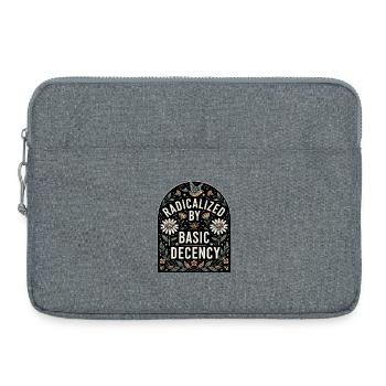 Blumen Statement für Gleichberechtigung Fans - Laptoptasche 15" - Grau meliert - Vorne