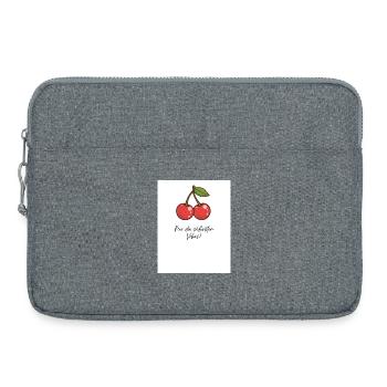 Kirsch-Vibes Süße Momente - Laptoptasche 15" - Grau meliert - Vorne