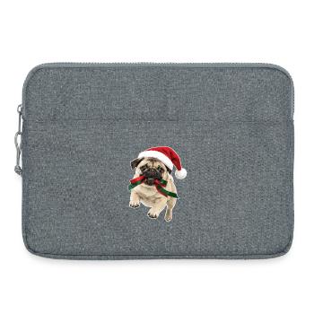 Carlin de Noël joueur - Sacoche pour ordinateur portable 15 pouces - gris chiné - Devant