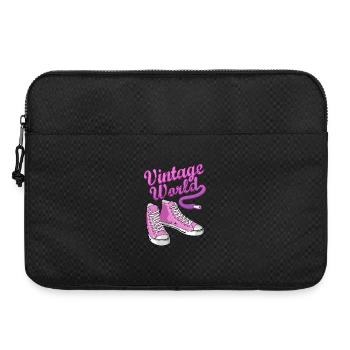 Pink vintage sneakers - Laptop bag 15" - black - Front