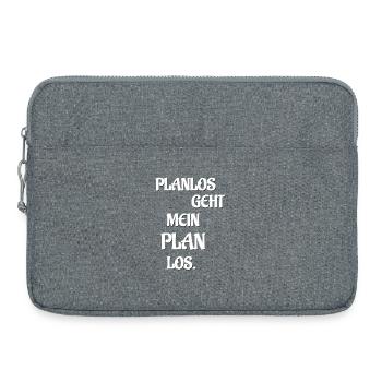 PLANLOS GEHT MEIN PLAN LOS - Laptoptasche 15" - Grau meliert - Vorne