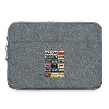 Retro Kassetten - Laptoptasche 15" - Grau meliert - Vorne