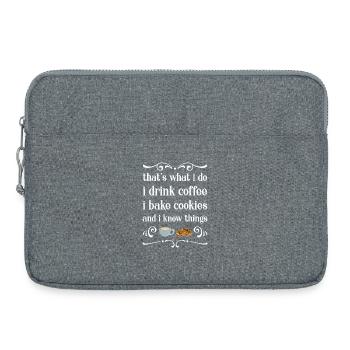 Backen Bäcker Bäckerin - Laptoptasche 15" - Grau meliert - Vorne