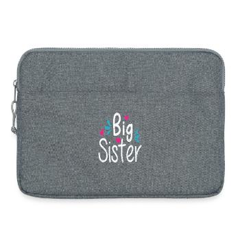 BIG SISTER, la grande sœur - Sacoche pour ordinateur portable 15 pouces - gris chiné - Devant