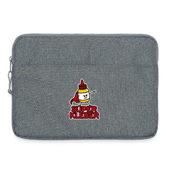 Superkleber Superheld lustige Super Glue Wortspiel - Laptoptasche 15" - Grau meliert - Vorne