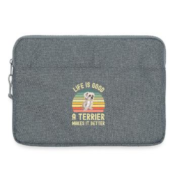 West Highland White Terrier - Laptop bag 15" - heather grey - Front