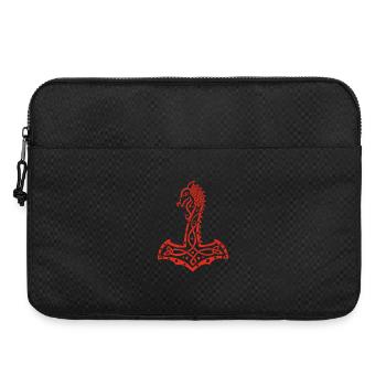 Roter Wolf und Thors Hammer - Laptoptasche 15" - Schwarz - Vorne