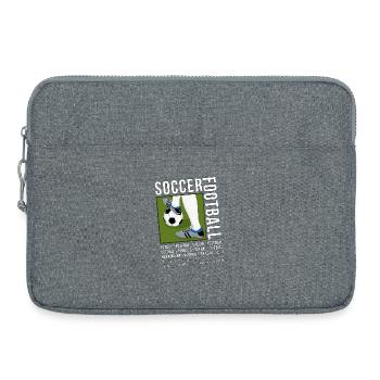Football dans différentes langues - Sacoche pour ordinateur portable 15 pouces - gris chiné - Devant
