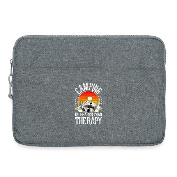 Camping Campen Camper - Sacoche pour ordinateur portable 15 pouces - gris chiné - Devant
