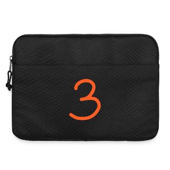 3 Nummer drei Zahl Geburtstag - Laptoptasche 15" - Schwarz - Vorne