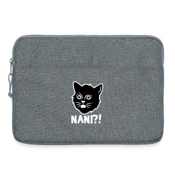 Manga Cat Anime Saying Comic Cartoon Japan - Laptop bag 15" - heather grey - Front