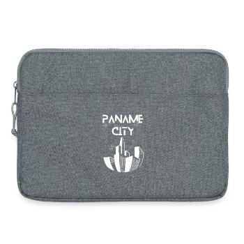 Paname city - Sacoche pour ordinateur portable 15 pouces - gris chiné - Devant