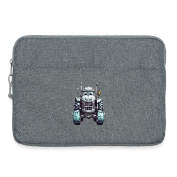 Tracteur avec des yeux - Sacoche pour ordinateur portable 15 pouces - gris chiné - Devant