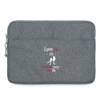 j'peux pas j'ai plongée sous-marine - Sacoche pour ordinateur portable 15 pouces - gris chiné - Devant