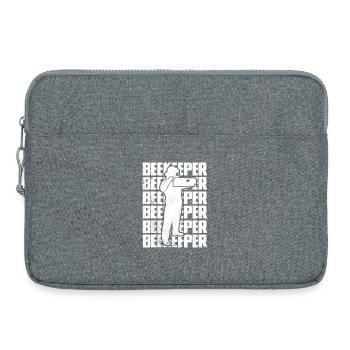 Funny beekeeper - Laptop bag 15" - heather grey - Front