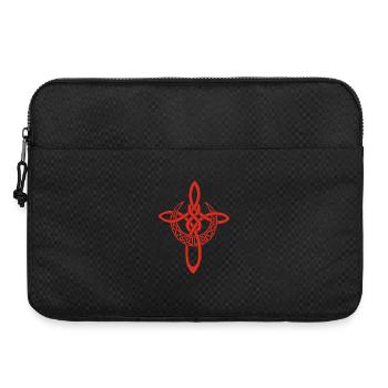 Red Lunar Cross - Laptop bag 15" - black - Front