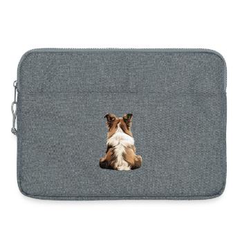 Chien de berger Shetland - Sacoche pour ordinateur portable 15 pouces - gris chiné - Devant