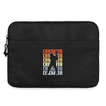 Retro Cricket Player - Laptop bag 15" - black - Front