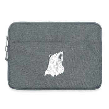 Angry Polar Bear - Laptop bag 15" - heather grey - Front