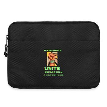Introverts Unite: Homebound Fist - Laptoptasche 15" - Schwarz - Vorne