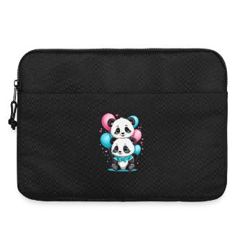 Cute Panda - Laptop bag 15" - black - Front