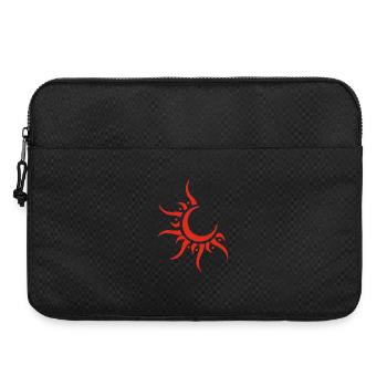 Soleil et lune rouge - Sacoche pour ordinateur portable 15 pouces - noir - Devant