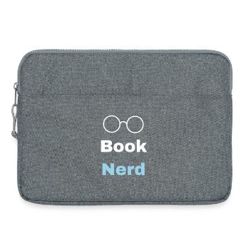 Book nerd - Laptop bag 15" - heather grey - Front