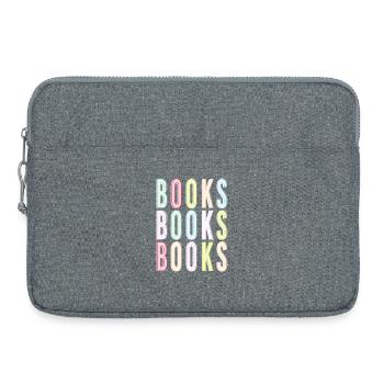 Books Books Books - Laptop bag 15" - heather grey - Front