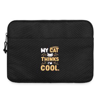My cat thinks i am cool - Laptop bag 15" - black - Front