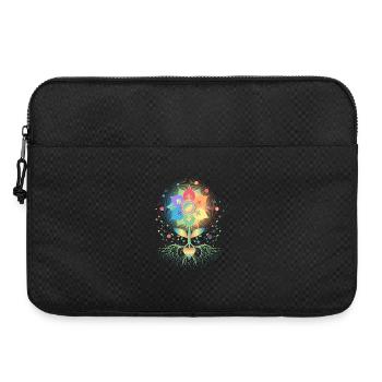 Fleur avec racine symbole de fierté et d’appartenance - Sacoche pour ordinateur portable 15 pouces - noir - Devant