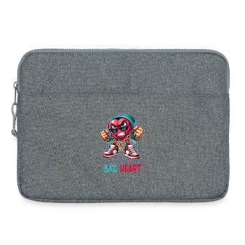 Böses Herz Design - Laptoptasche 15" - Grau meliert - Vorne