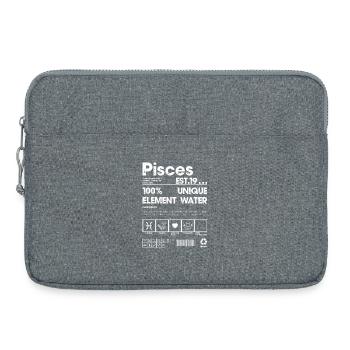 Pisces Water Element Art - Laptop bag 15" - heather grey - Front