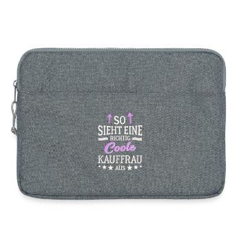 So sieht eine richtig coole Kauffrau aus - Laptoptasche 15" - Grau meliert - Vorne