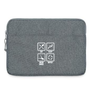 Eat Sleep Break Dance Repeat - Laptop bag 15" - heather grey - Front