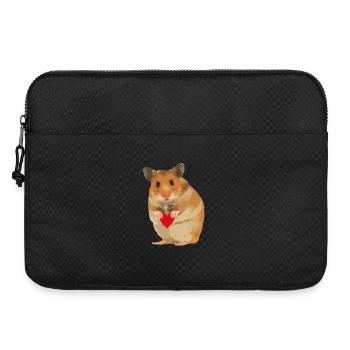 Hamster Menno mit Herz - Laptoptasche 15" - Schwarz - Vorne