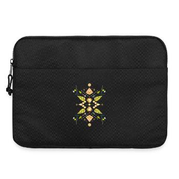 Symbol made of leaves, gemstones, optics & geometry - Laptop bag 15" - black - Front