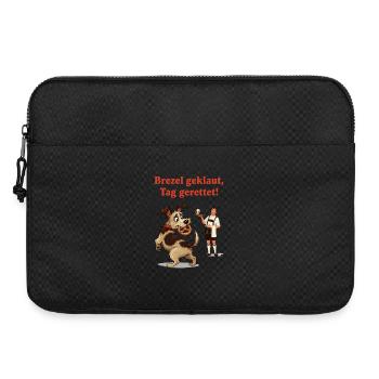 Brezel geklaut, Tag gerettet ! - Laptoptasche 15" - Schwarz - Vorne