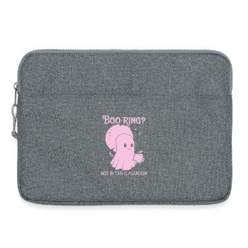 Squelette drôle de professeur pour Halloween en classe - Sacoche pour ordinateur portable 15 pouces - gris chiné - Devant