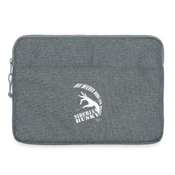 Husky de Sibérie plus jamais sans un cœur de poils - Sacoche pour ordinateur portable 15 pouces - gris chiné - Devant