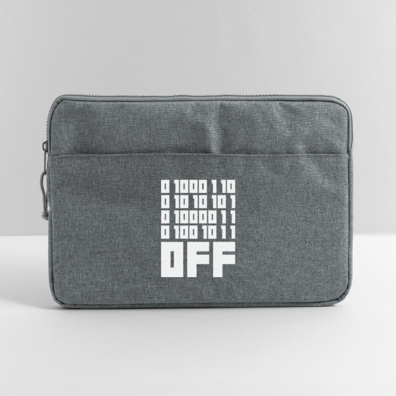 Binary Code F**k OFF – Nerd Humor & Geek Code Laptop bag 15"