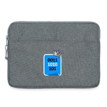 Binär-König - Laptoptasche 15" - Grau meliert - Vorne