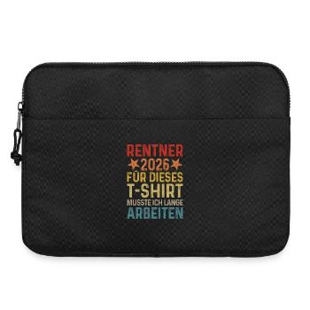 Rentner 2026 TShirt Retro Rente Geschenk Ruhestand - Laptoptasche 15" - Schwarz - Vorne